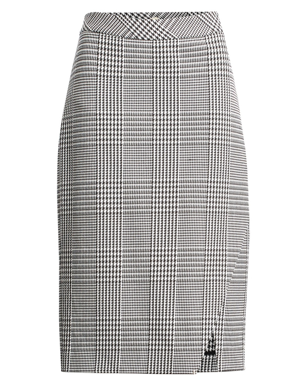 NWT Banana Republic Bi Stretch Pencil Skirt Rare Preppy B&W Houndstooth Plaid 12